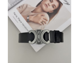  Жіночий модний шкіряний ремінь Celine (5611) grey