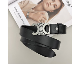  Жіночий модний шкіряний ремінь Celine (5611) grey