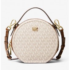 Женская кожаная сумка Mk Delaney beige Lux