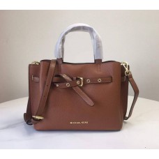 Женская брендовая сумка Mk Emilia brown Lux