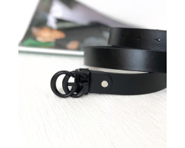  Жіночий модний шкіряний ремінь GG (5001) black