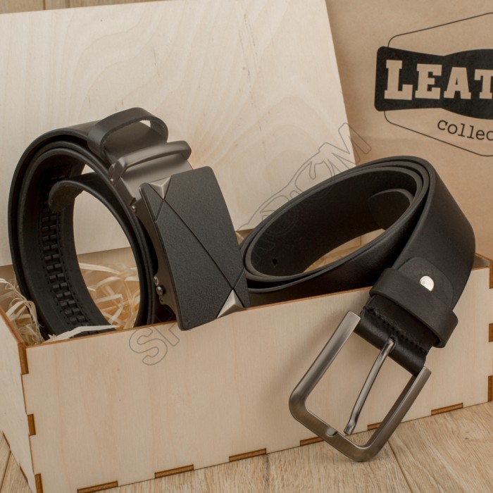 Подарочный набор для мужчин Leather Collection (2 ремня) (LC011)