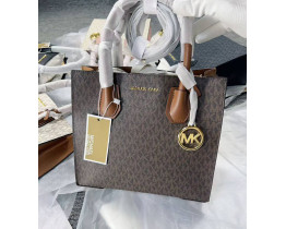 Женская брендовая сумка Michael Kors Mercer brown Lux