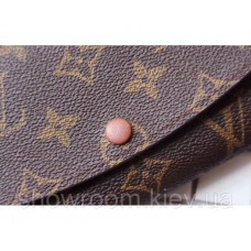  Жіночий шкіряний гаманець Louis Vuitton (60136) brown Lux
