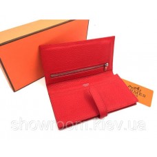 Жіночий червоний шкіряний гаманець Hermes (H-5123) Lux