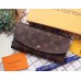 Женский кожаный кошелек Louis Vuitton (60136) brown Lux