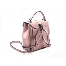  Жіноча шкіряна сумка-рюкзак Laura Biaggi (141330) рожева