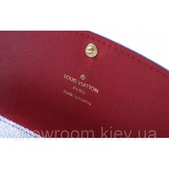Женский кожаный кошелек Louis Vuitton (60136) red - www.neverfullmm.com