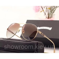  Чоловічі сонцезахисні окуляри Chrome Hearts (1317) brown