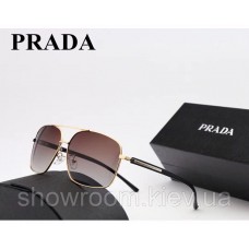 Чоловічі сонцезахисні окуляри з поляризацією Prada (98001) gold