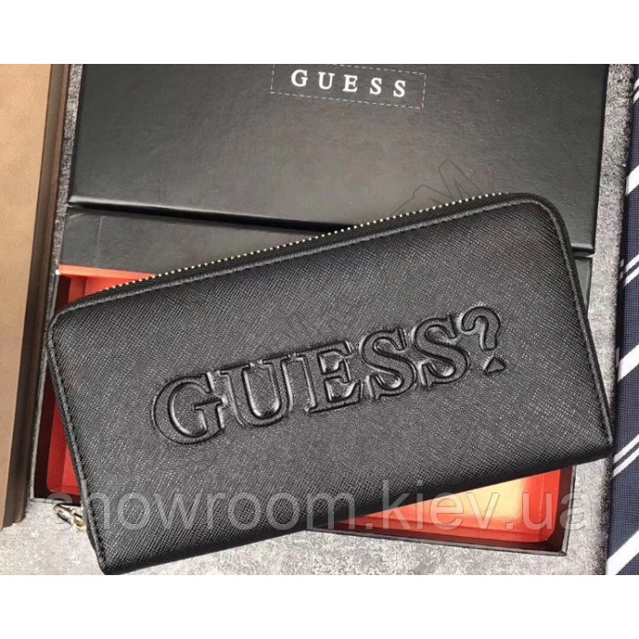 Женский кошелек на молнии Guess (670) black