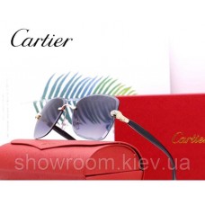 Жіночі брендові сонцезахисні окуляри Cartier (17063) grey
