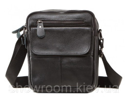  Чоловіча сумка месенджер Leather Collection (1108) шкіряна чорна
