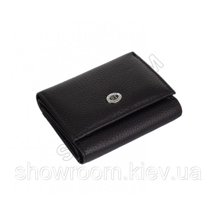 Недорогой женский кожаный кошелек (4401) черный