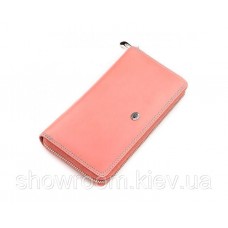  Жіночий шкіряний рожевий гаманець (717)