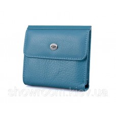  Невеликий жіночий шкіряний гаманець (902) блакитний