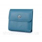 Небольшой женский кожаный кошелек (902) голубой