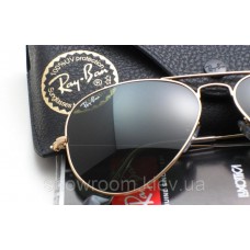 Мужские солнцезащитные очки RAY BAN aviator 3025 (001/62) Lux