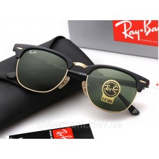 Мужские солнцезащитные очки RAY BAN 3016 clubmaster black LUX