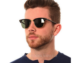  Чоловічі сонцезахисні окуляри RAY BAN 3016 clubmaster black LUX
