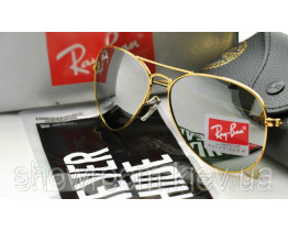  Жіночі сонцезахисні окуляри RAY BAN aviator (золота оправа) (2907)