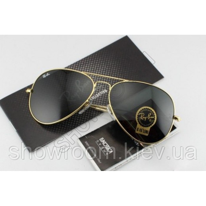 Женские солнцезащитные очки RAY BAN aviator gold (2905)