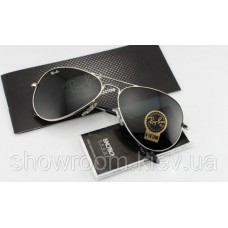 Женские солнцезащитные очки RAY BAN aviator (серебрянная  оправа)