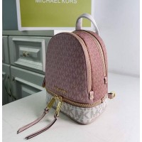 Женский брендовый рюкзак Michael Kors Rhea Zip mini Rose Lux