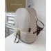 Женский кожаный брендовый рюкзак Michael Kors Rhea Zip M white Lux