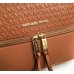 Женский кожаный брендовый рюкзак Michael Kors Rhea Zip G Brown Lux