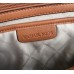 Женский кожаный брендовый рюкзак Michael Kors Rhea Zip G Brown Lux