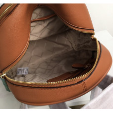 Женский кожаный брендовый рюкзак Michael Kors Rhea Zip G Brown Lux