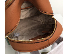 Жіночий шкіряний брендовий рюкзак Michael Kors Rhea Zip G Brown Lux