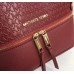 Женский кожаный брендовый рюкзак Michael Kors Rhea Zip G Bordeaux Lux