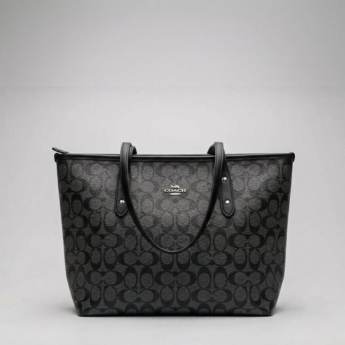 Женская брендовая сумка шоппер Coach City Tote grey (1386-3) Женская брендовая сумка шоппер Coach City Tote grey (1386-3)