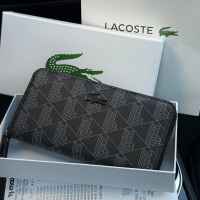  Чоловічий гаманець Lacoste на блискавці (А7) black
