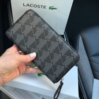  Чоловічий гаманець Lacoste на блискавці (А7) black