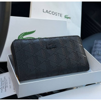  Чоловічий гаманець Lacoste на блискавці (В3) black