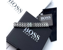 Серебряный мужской браслет на руку Boss (60033)